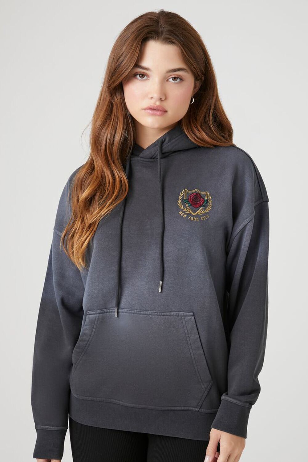 

Флисовая толстовка с рисунком New York Forever 21, синий
