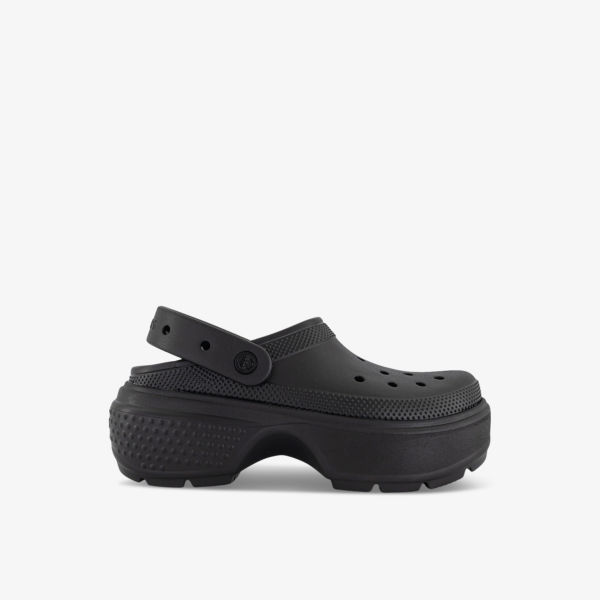цена Резиновые сабо stomp с логотипом Crocs, черный