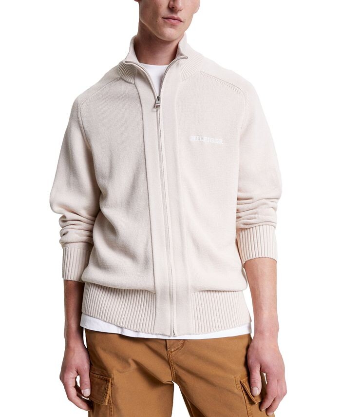 

Мужской массивный свитер на молнии Tommy Hilfiger, тан/бежевый