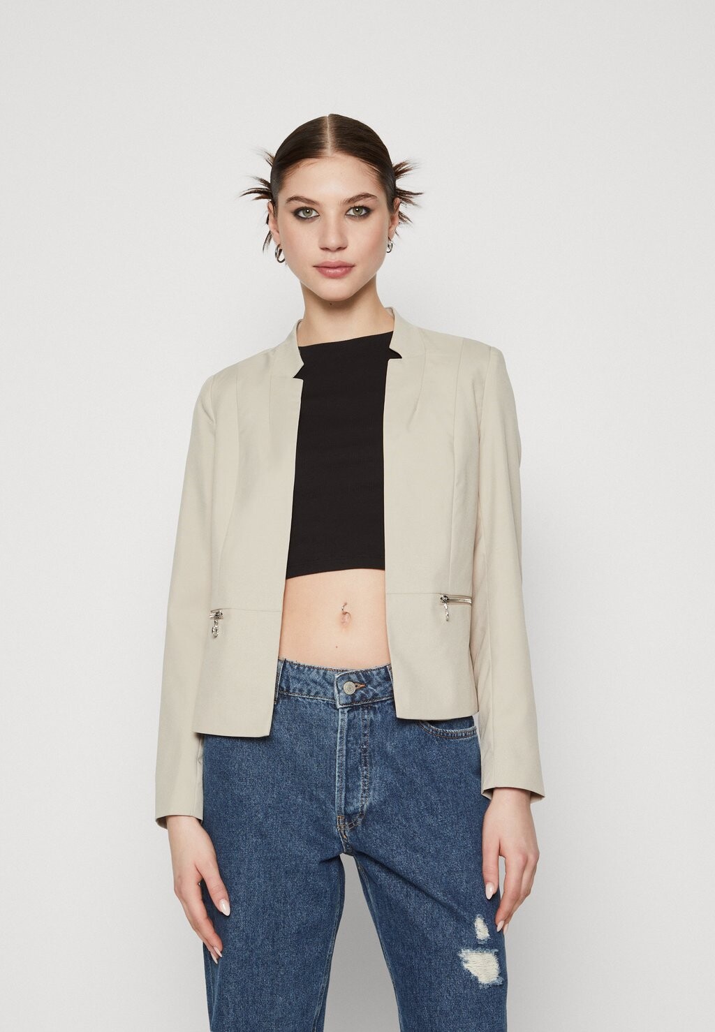 

Блейзер ONLMADDY KOMA SHORT ZIP ONLY, цвет oxford tan