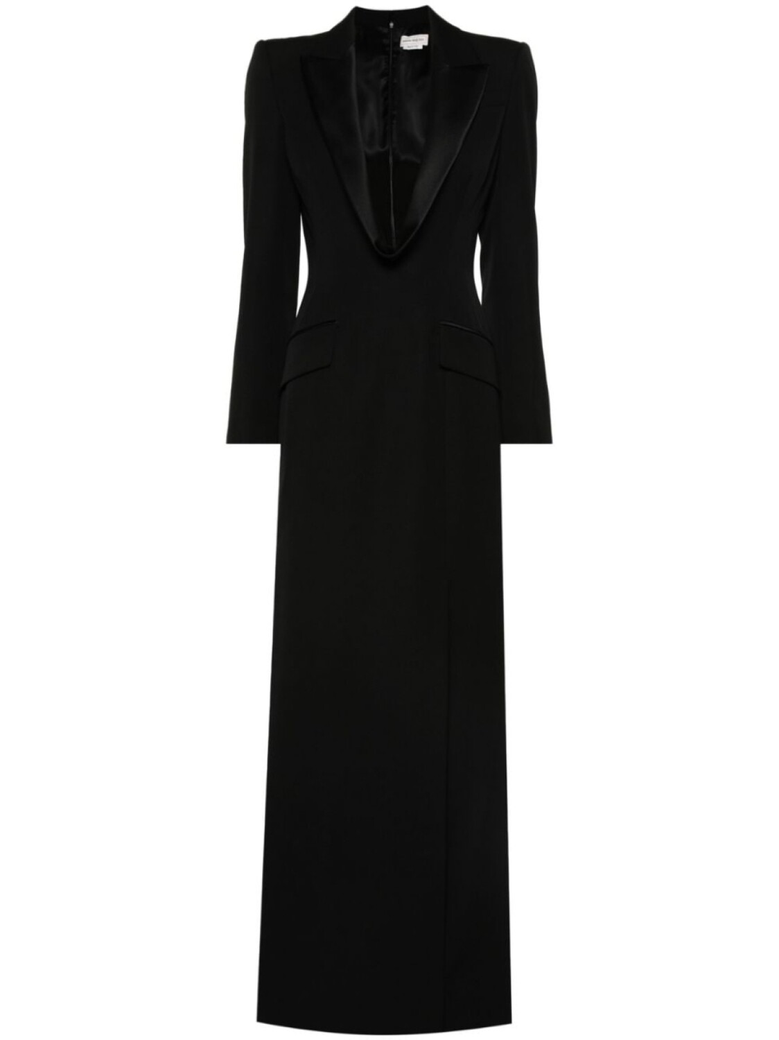 

Alexander McQueen длинное платье-пиджак, черный
