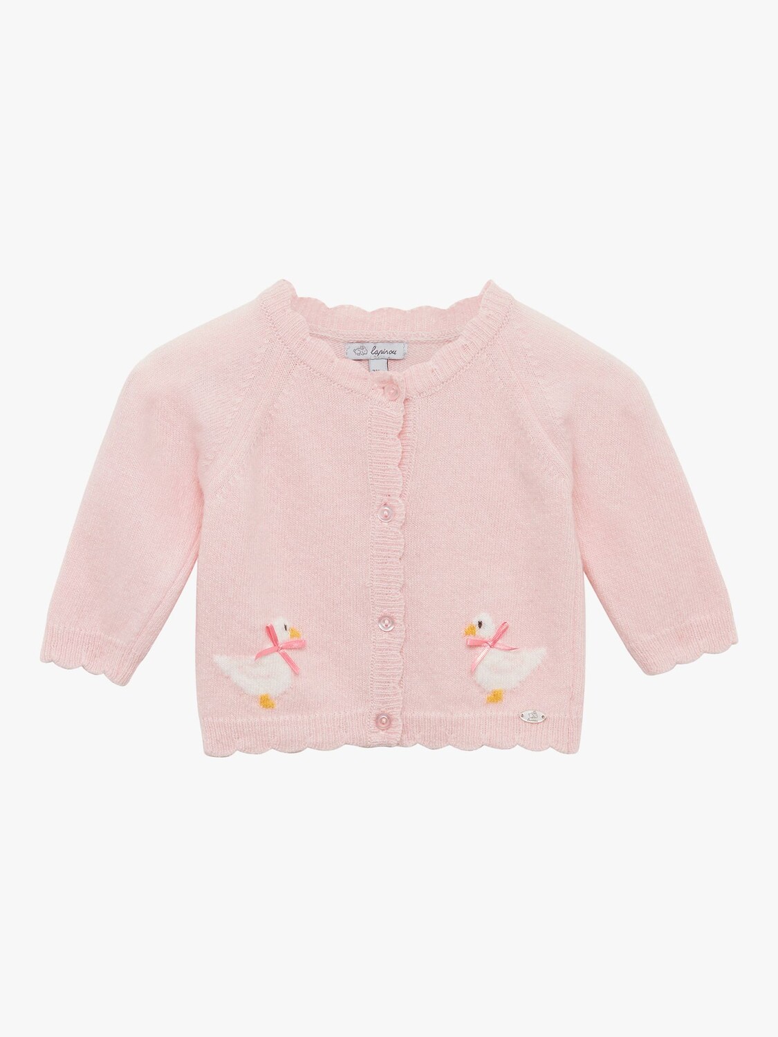 

Кардиган из смеси кашемира Trotters Baby Jemima Ducks, бледно-розовый