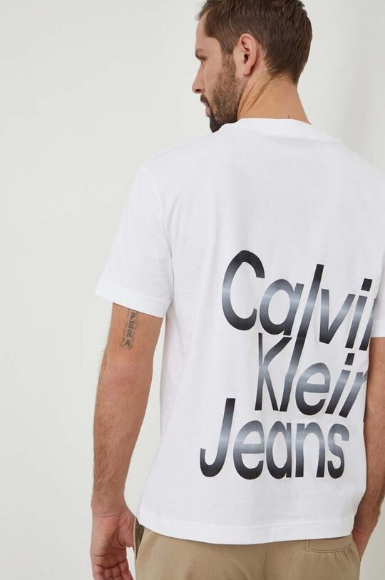 

Хлопковая футболка Calvin Klein Jeans, белый