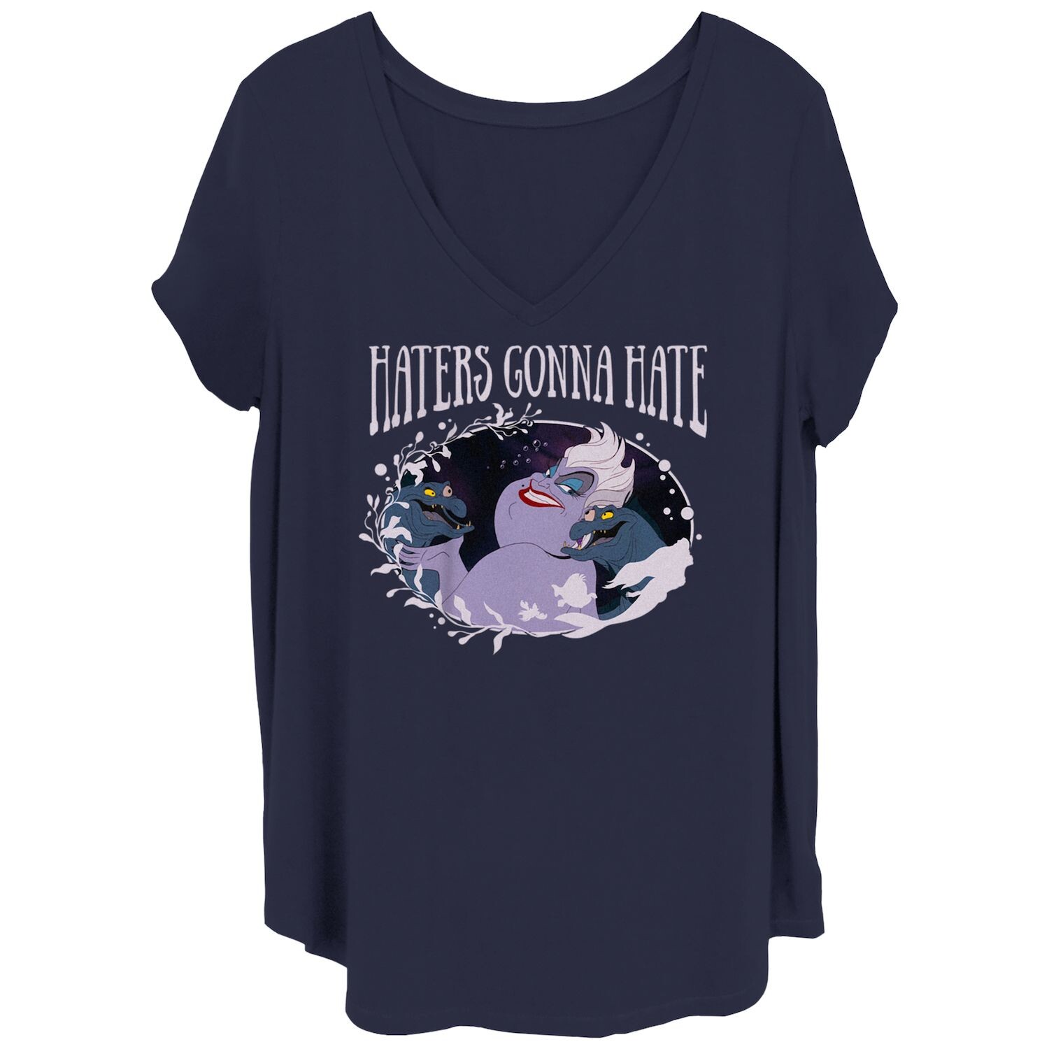 

Футболка Juniors Plus Disney The Little Mermaid Ursula Haters Gonna Hate Tee Licensed Character, темно-синий