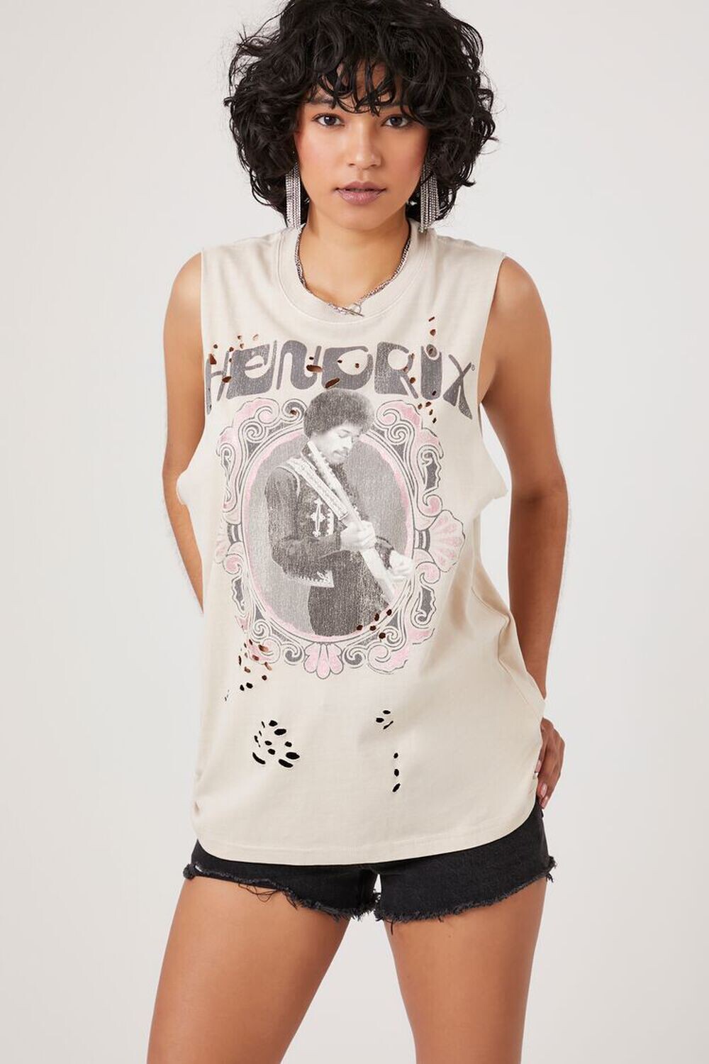 

Потертая футболка Hendrix Muscle Forever 21, коричневый