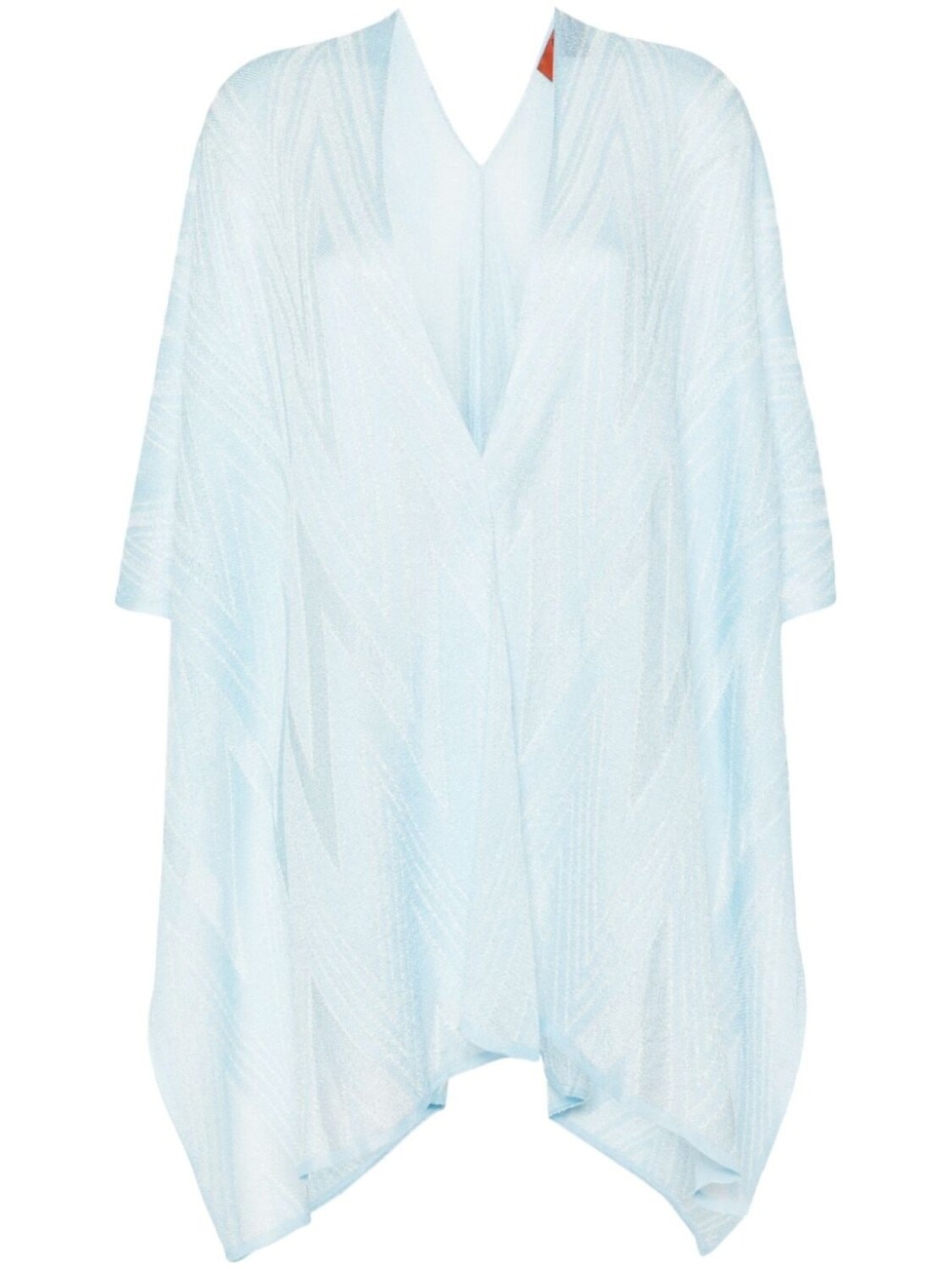 

Missoni кардиган с узором зигзаг и бахромой, синий
