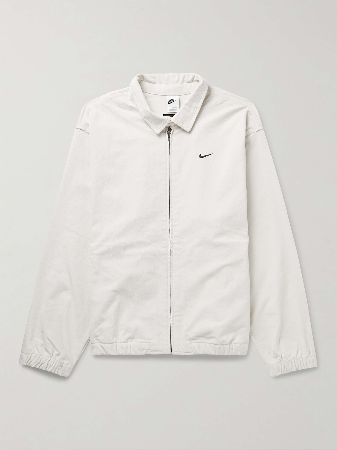 

Вельветовая куртка харрингтон из смесового хлопка с вышитым логотипом Life NIKE, экрю