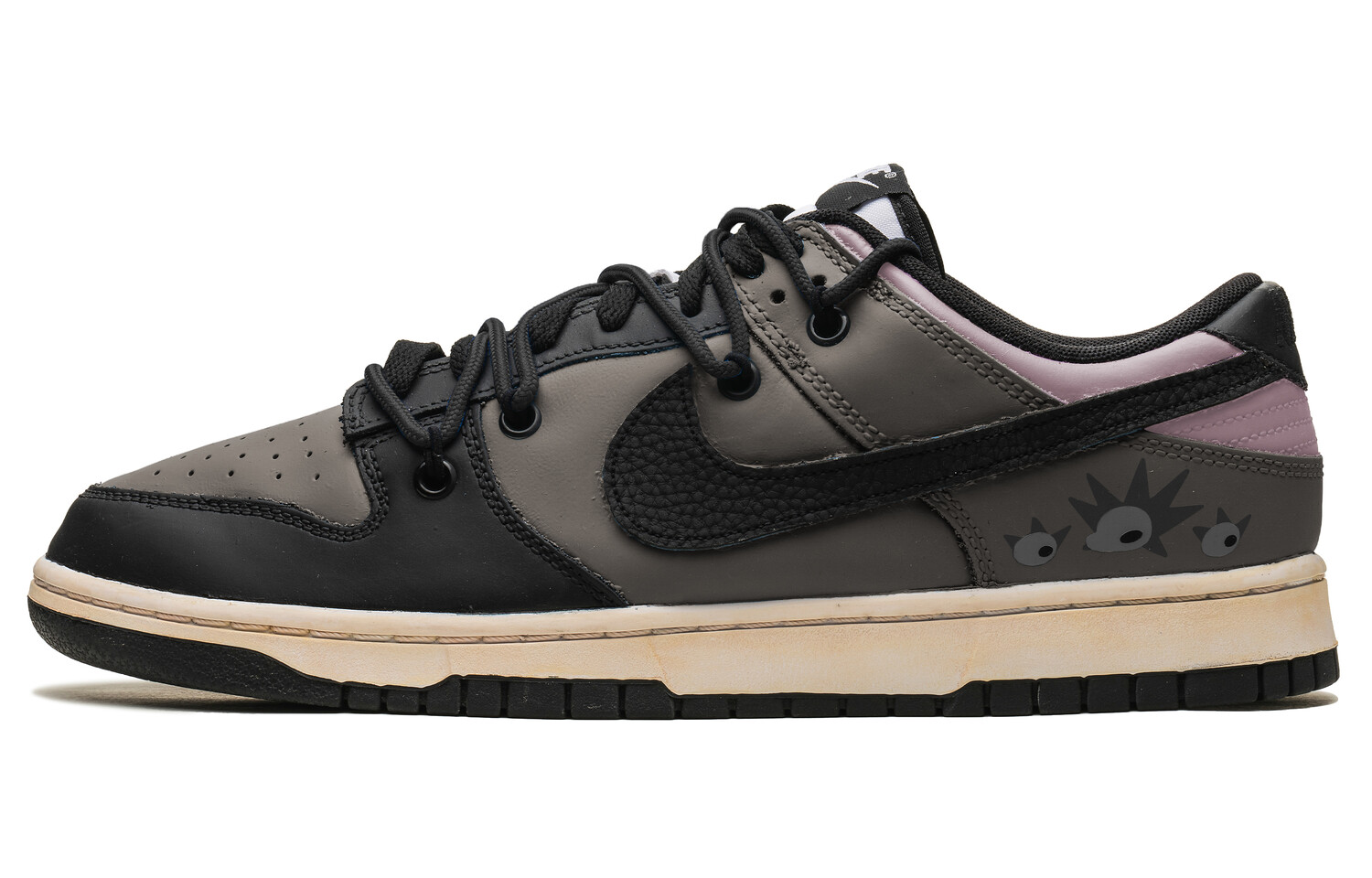 

Кроссовки Nike Dunk Skateboarding Shoes Unisex Low-top Black/grey/purple, серый