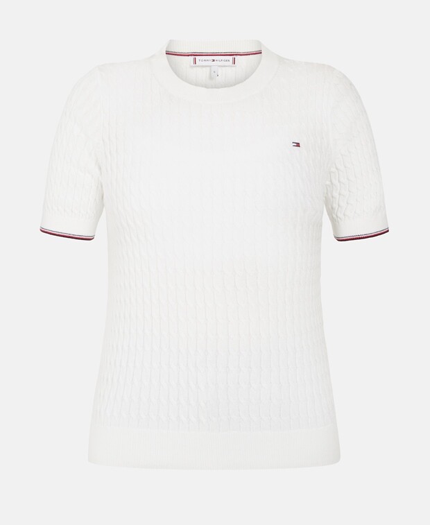 

Пуловер с короткими рукавами Tommy Hilfiger, экрю