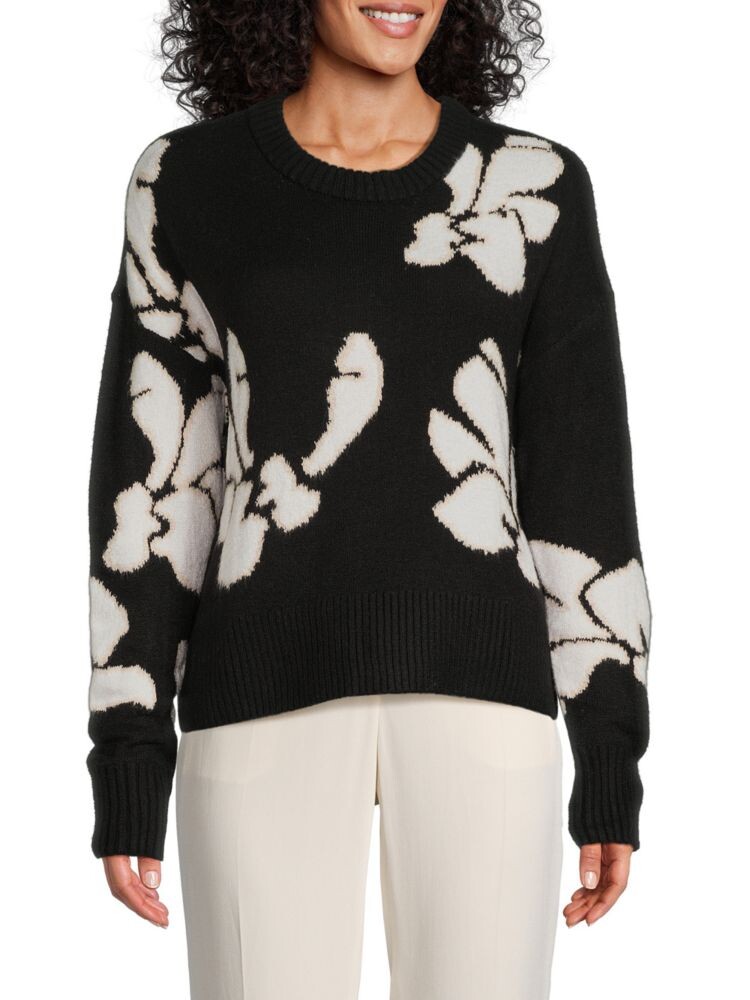 

Цветочный свитер Saks Fifth Avenue, цвет Black White