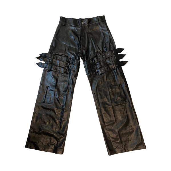 

Брюки hose mit gurten an den hosenbeinen black black Ximonlee, черный