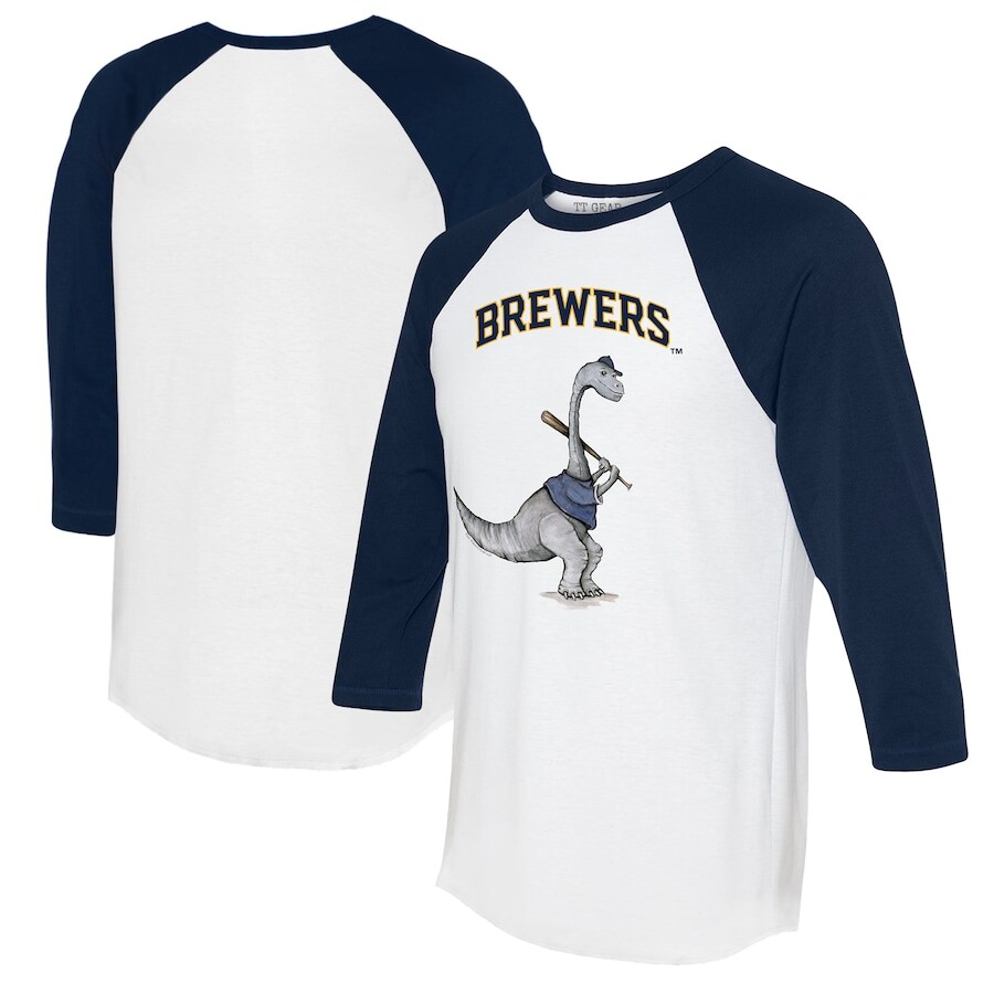 

Футболка с длинным рукавом Tiny Turnip Milwaukee Brewers, белый