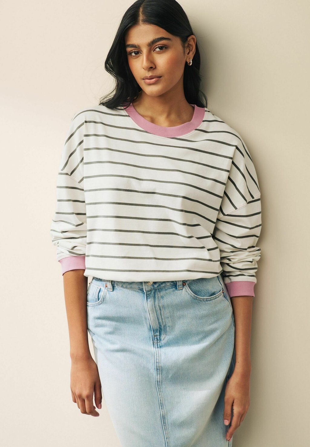 

Топ с длинными рукавами CUFF REGULAR FIT Next, цвет khaki white