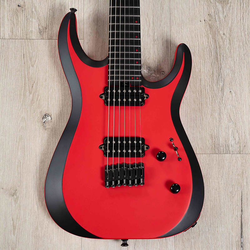 Электрогитара Jackson Pro Plus Series Dinky Modern MDK HT7 7-String Guitar, Red / Black Bevels