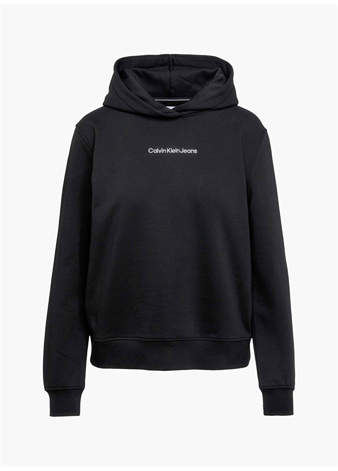 

Простая черная женская толстовка с воротником с капюшоном Calvin Klein Jeans, Черный