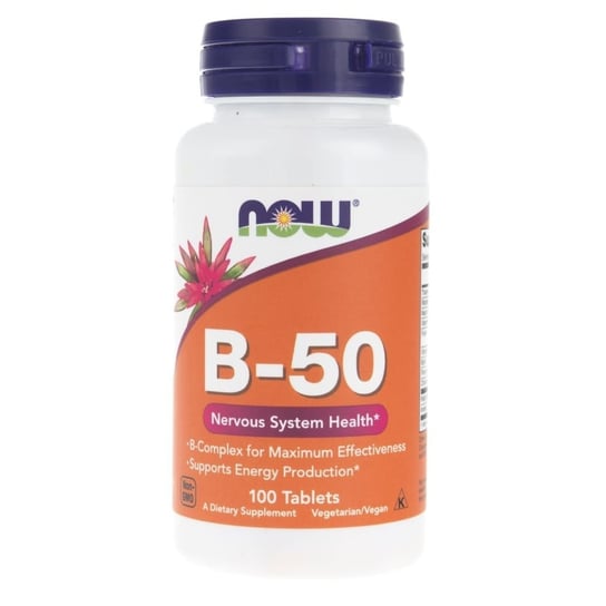 Биологически активная добавка Витамин B-50 Now Foods, 100 таблеток биологически активная добавка now better stevia 100 шт