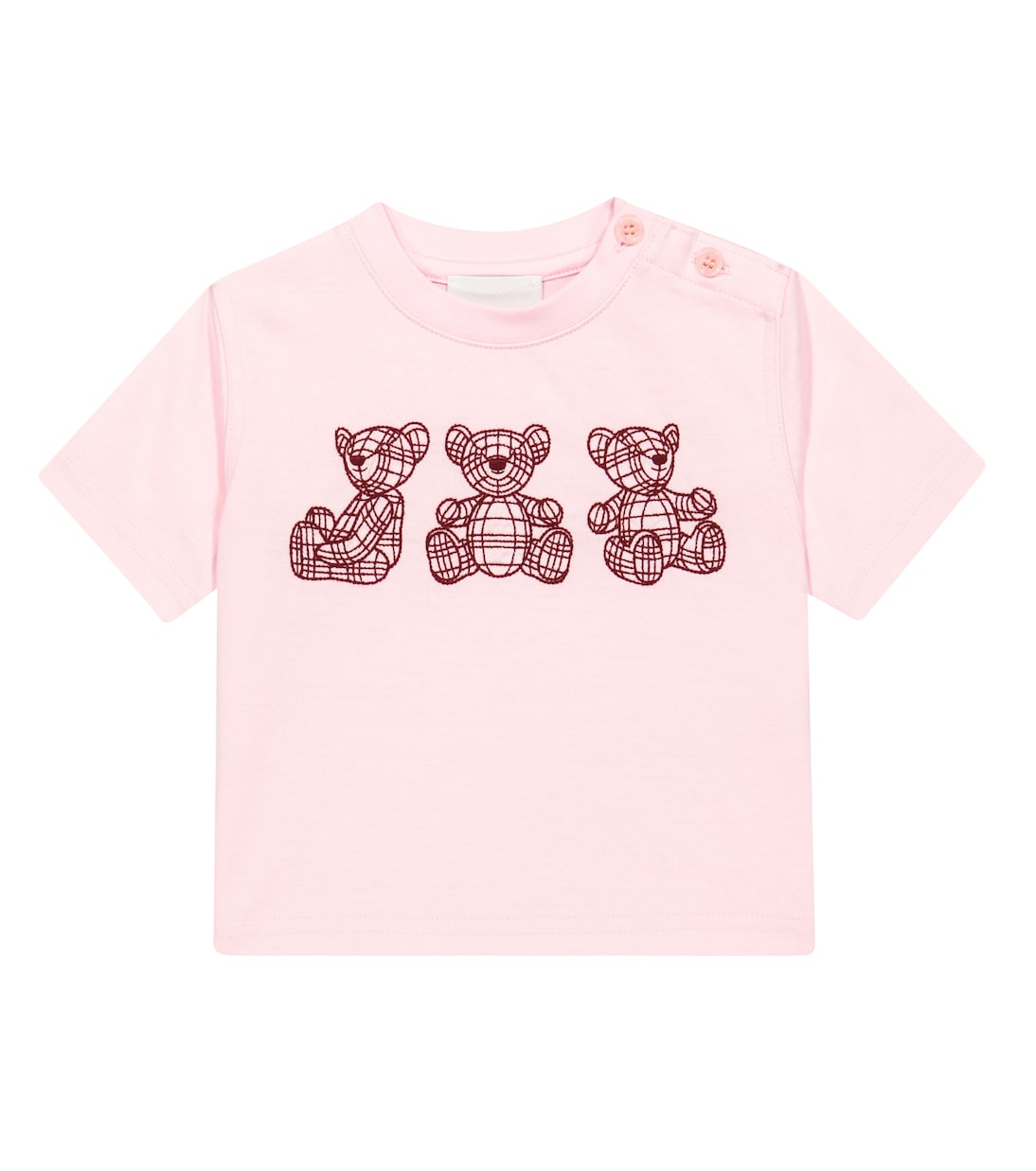 розовый кожаный клатч burberry белый Хлопковая футболка с принтом Burberry Kids, розовый