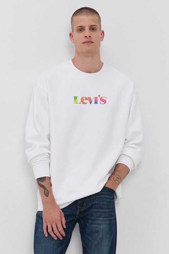 

Хлопковая толстовка Levi's, белый