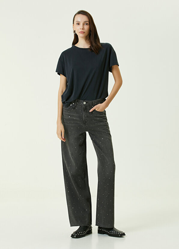 

Антрацитовые джинсовые брюки Rag&Bone, Черный