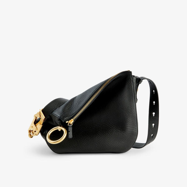 

Кожаная сумка через плечо Knight Burberry, черный
