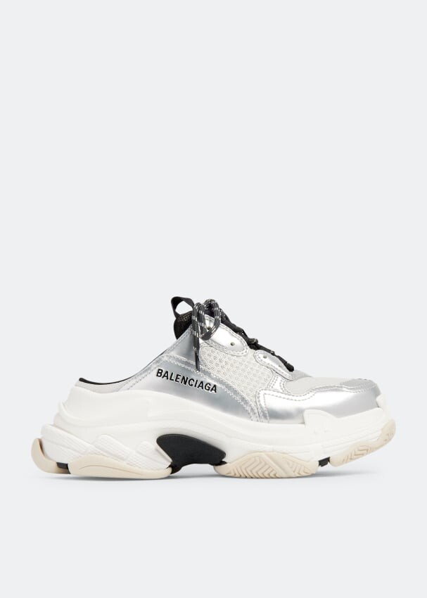 

Мюли Balenciaga Triple S, серебряный