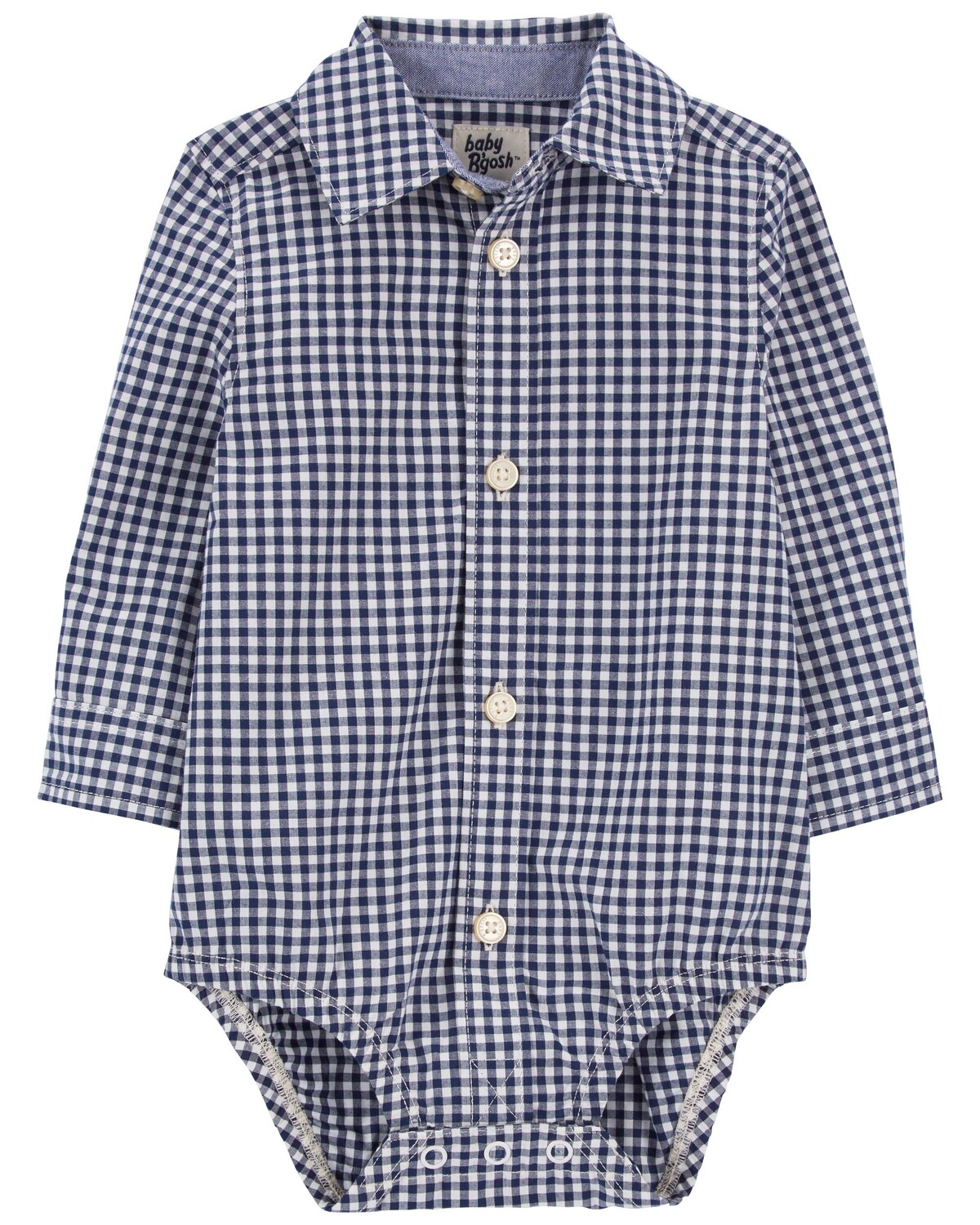 

Боди Baby Gingham с пуговицами спереди Carter's, темно-синий