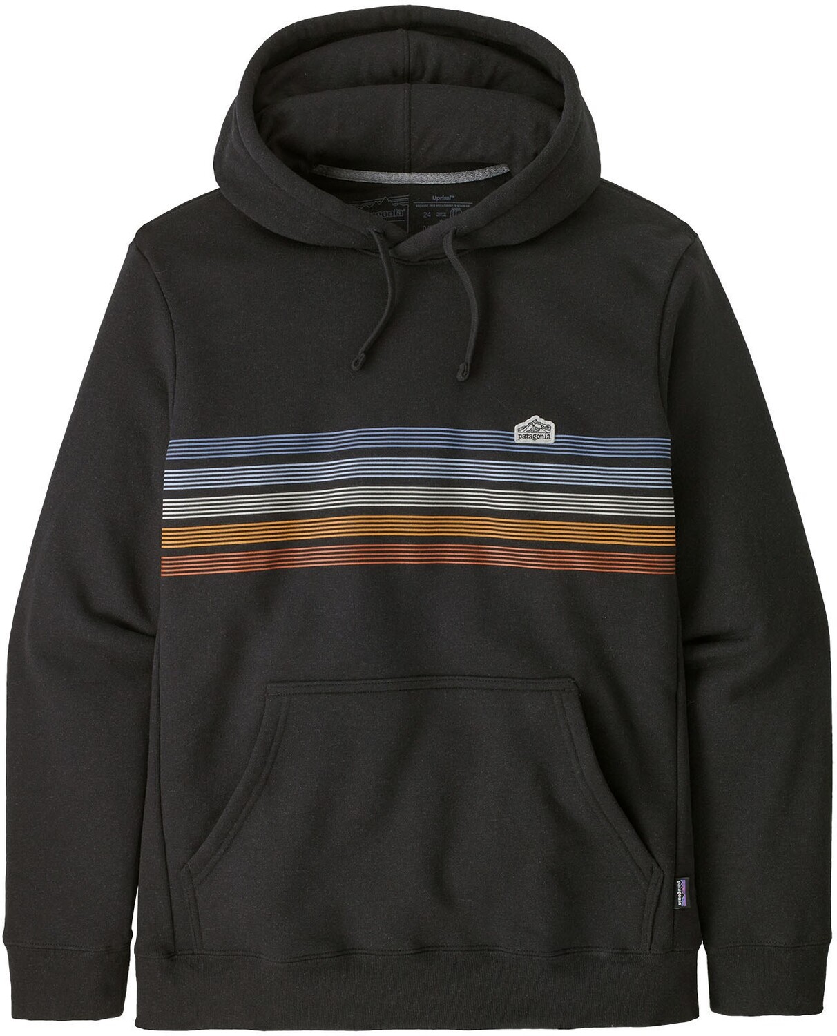 

Толстовка Uprisal с логотипом Line Ridge Stripe, мужская Patagonia, черный