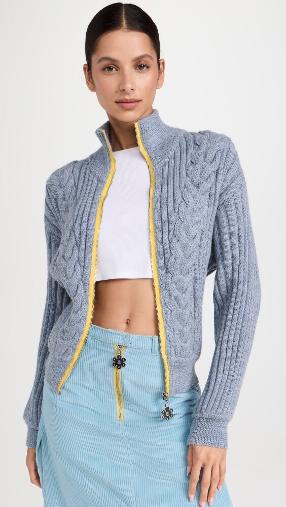 

Свитер Abacaxi Zipper Cable, синий