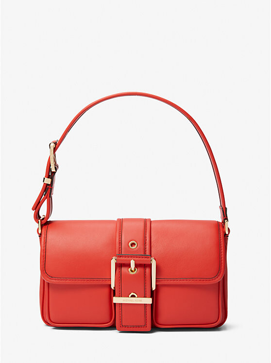 

Кожаная сумка через плечо Colby среднего размера Michael Kors, коралловый