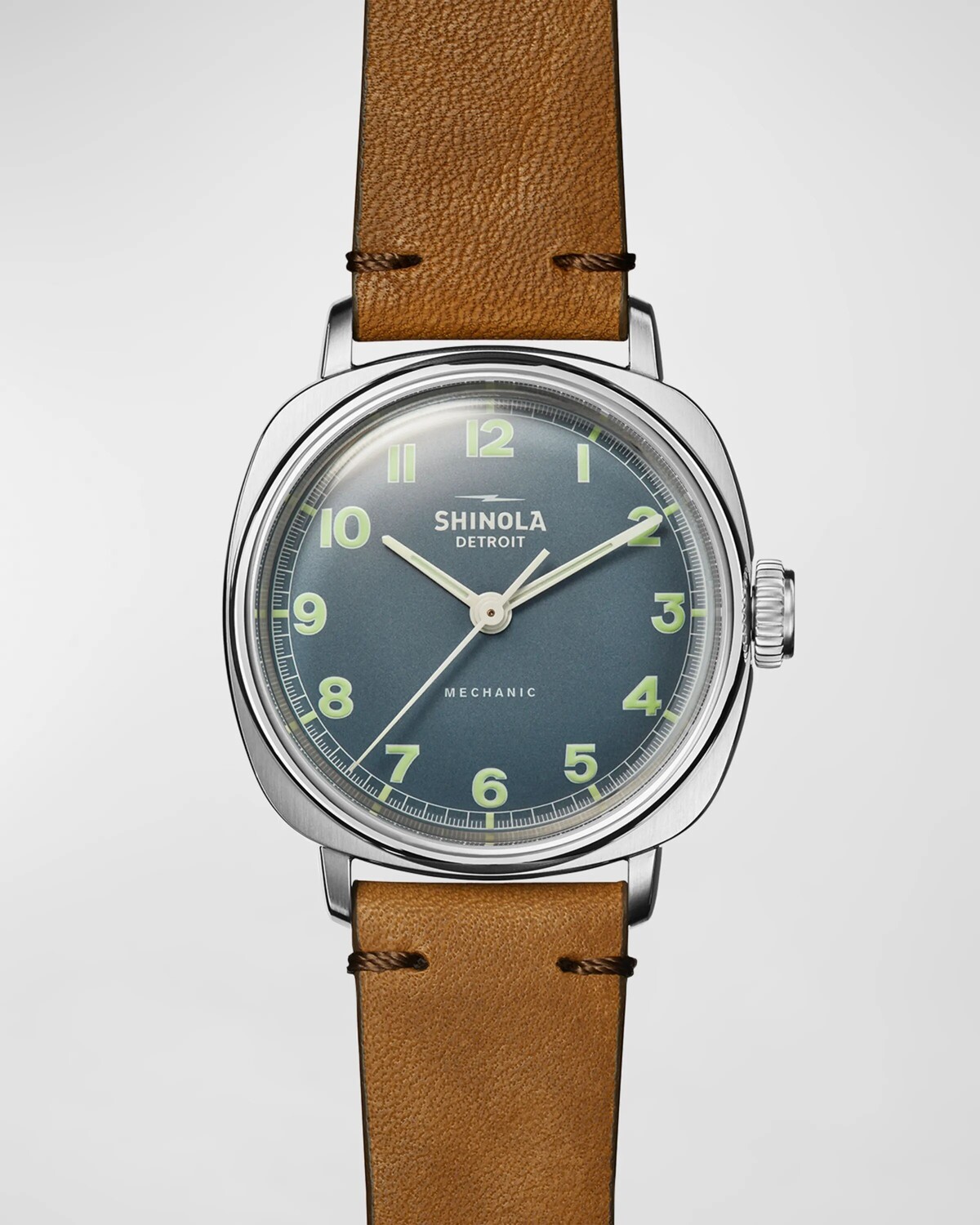 

Мужские часы The Mechanic с кожаным ремешком, 39 мм Shinola, цвет Blue