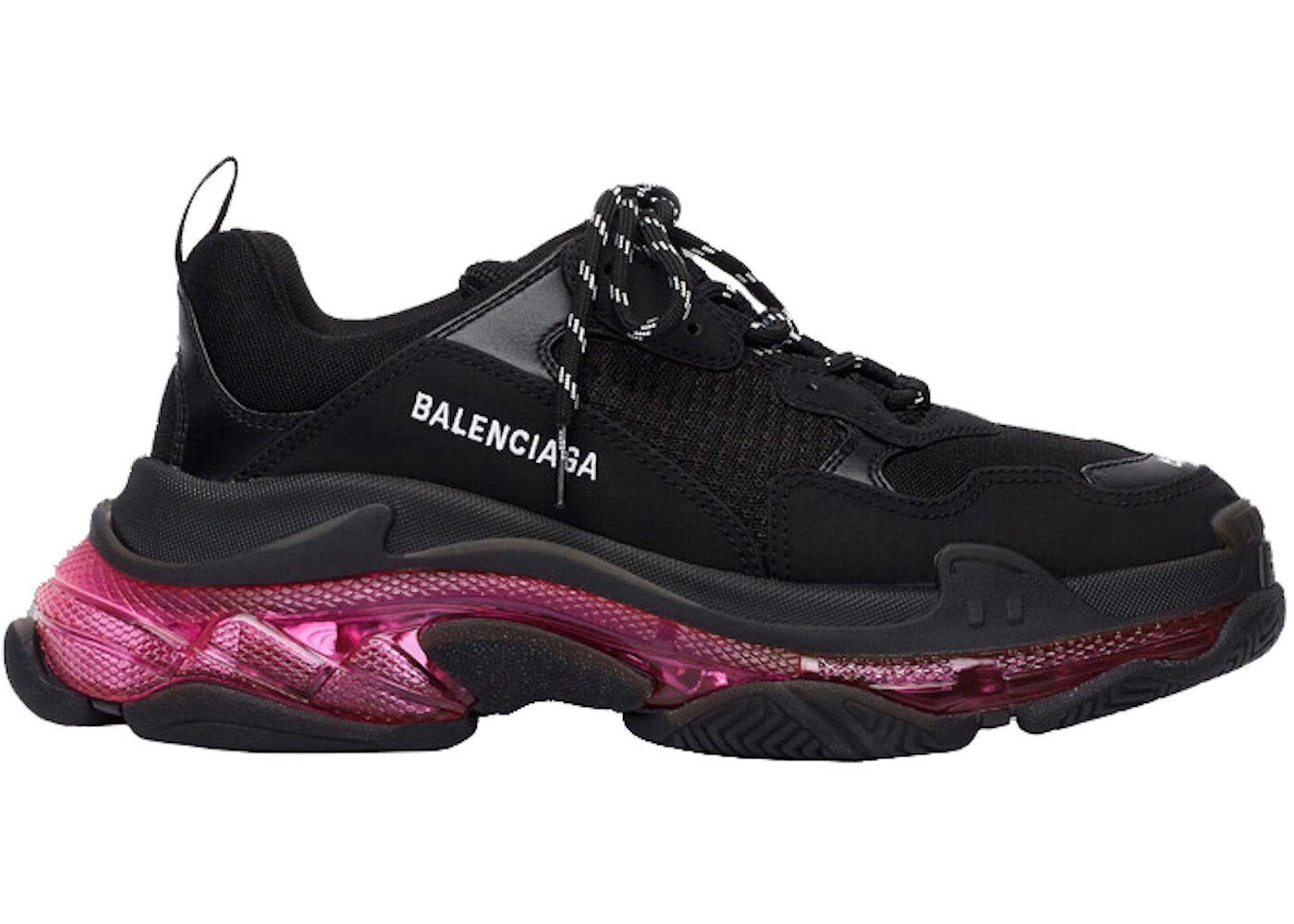 

Кроссовки Balenciaga Triple S Clear Sole Neon Pink, черный