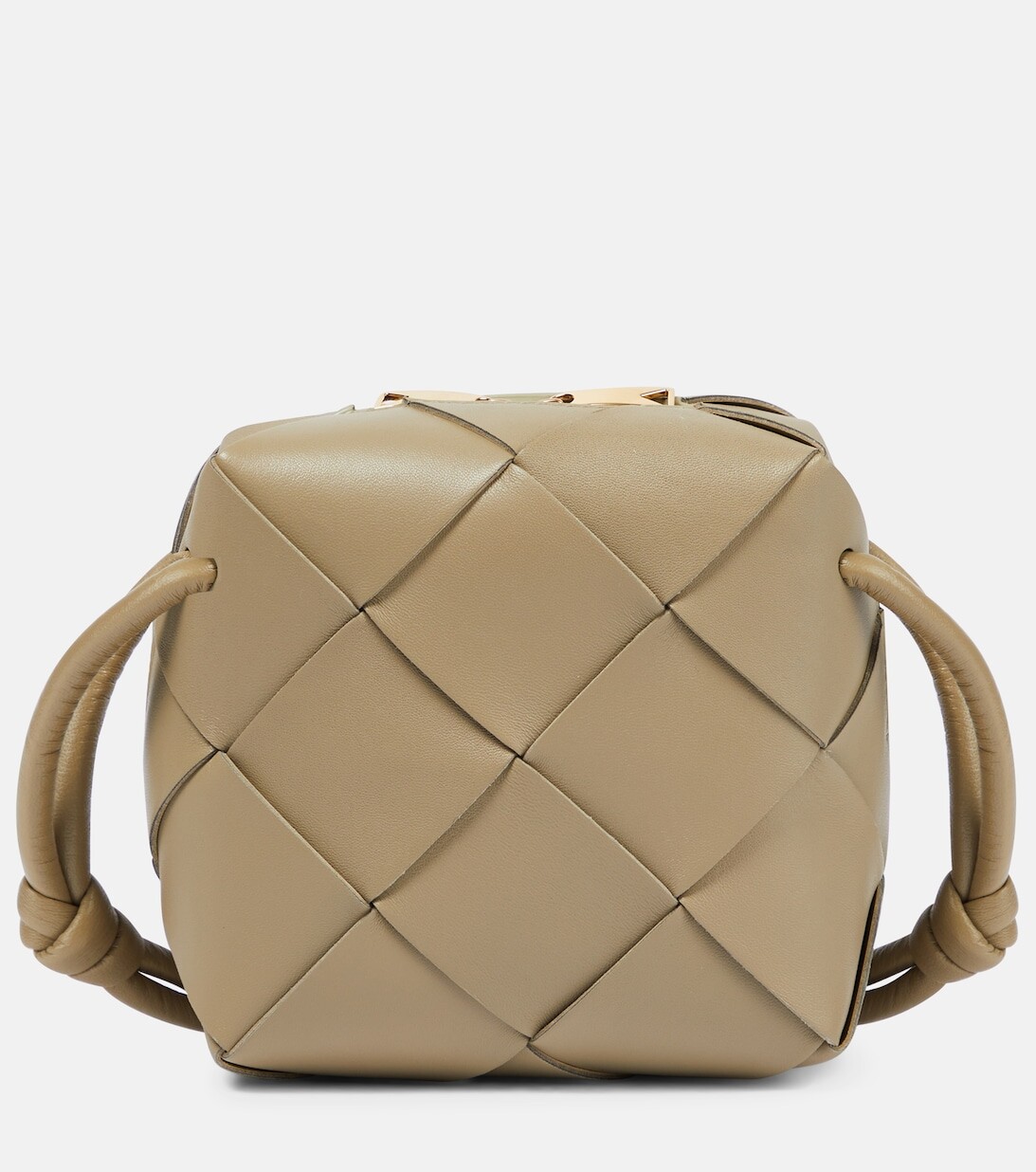 

Кожаная сумка через плечо Cassette Mini Bottega Veneta, бежевый