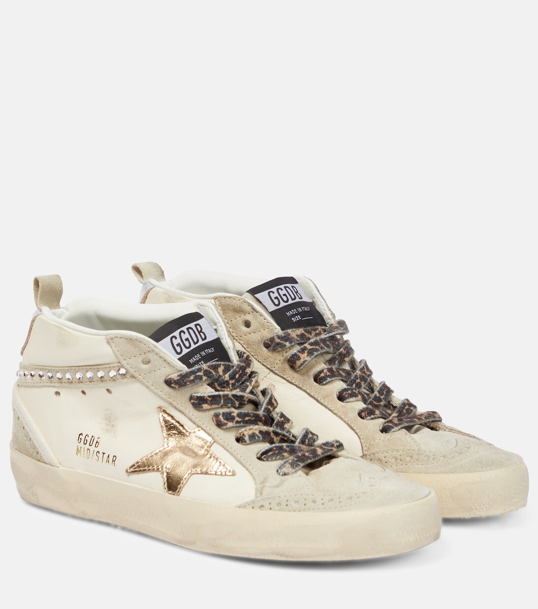

Кроссовки Mid Star из замши и кожи Golden Goose, бежевый