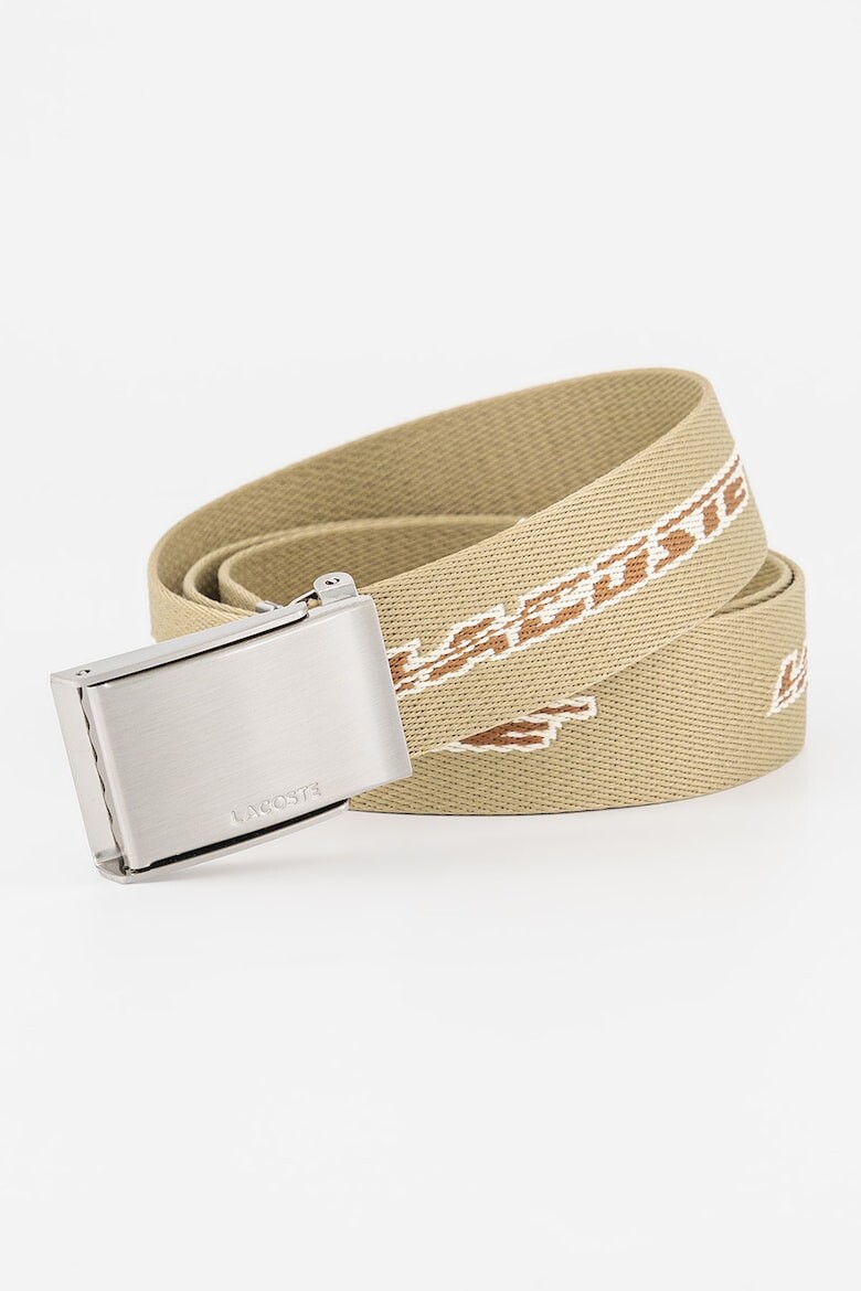 

Текстильный ремень с логотипом Lacoste, хаки