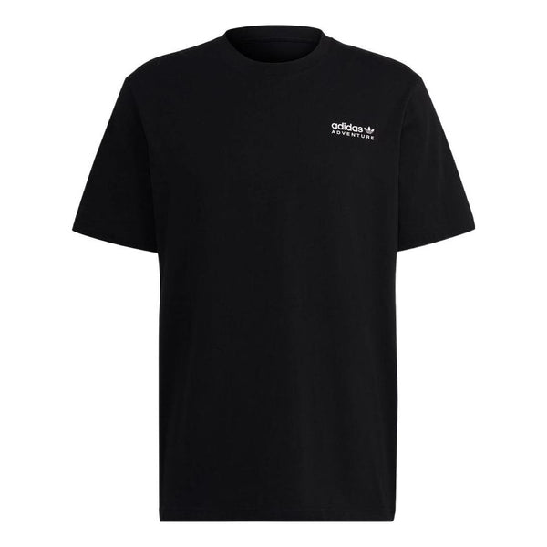 Футболка Men's adidas originals Alphabet Logo Printing Round Neck Short Sleeve Black T-Shirt, черный