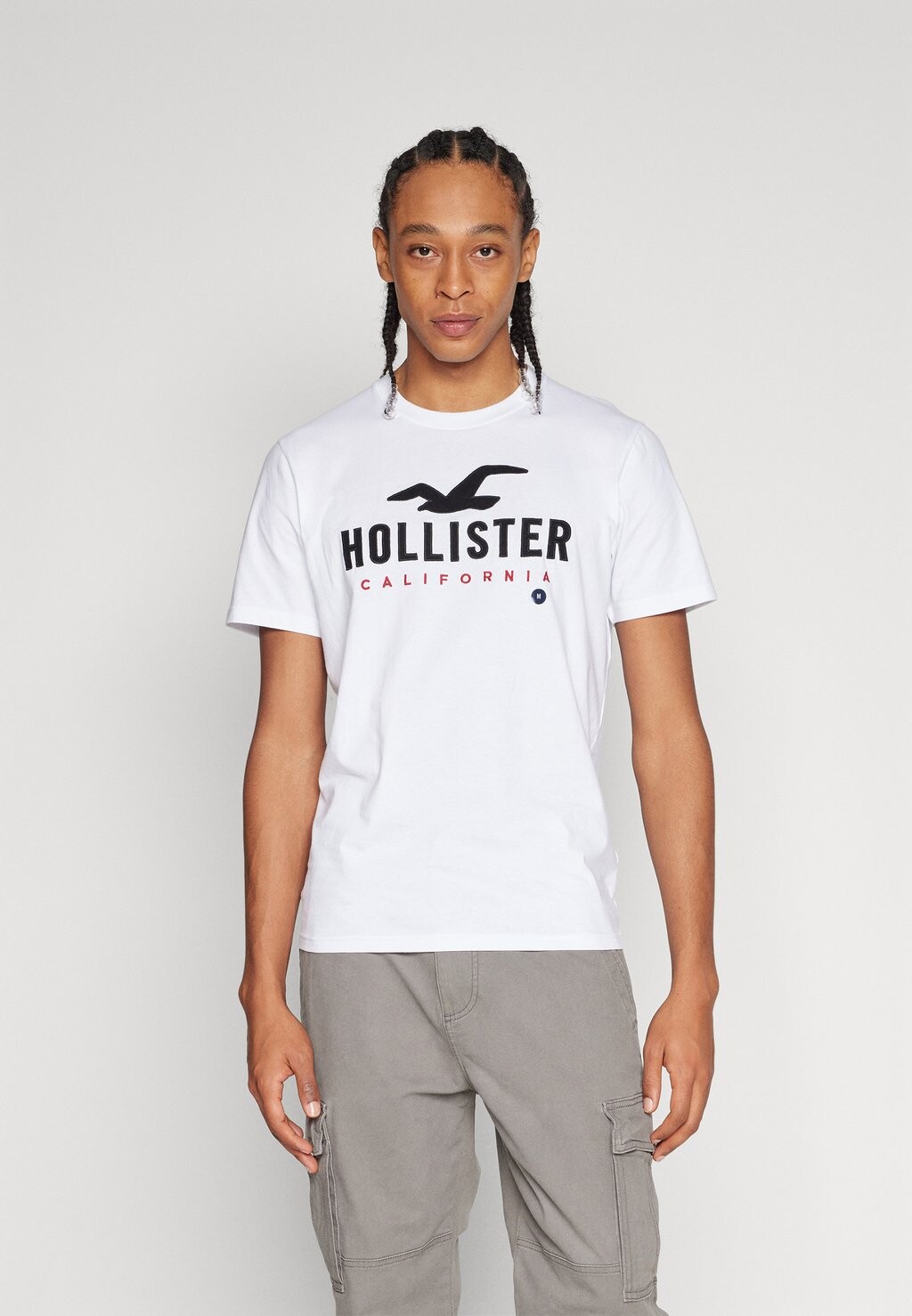 

Футболка с принтом Tech Logo Stores Hollister Co., цвет brilliant white