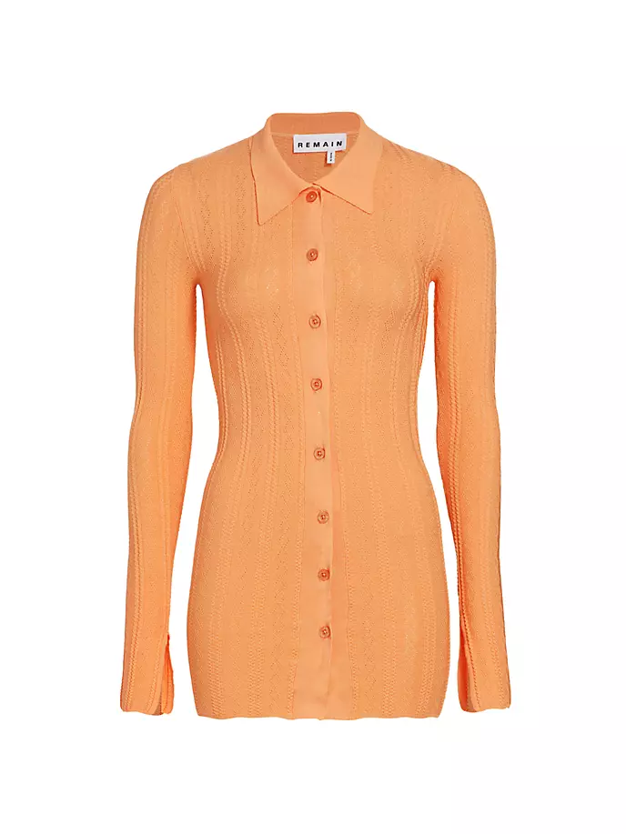 

Вязаный приталенный кардиган Remain Birger Christensen, цвет apricot nectar