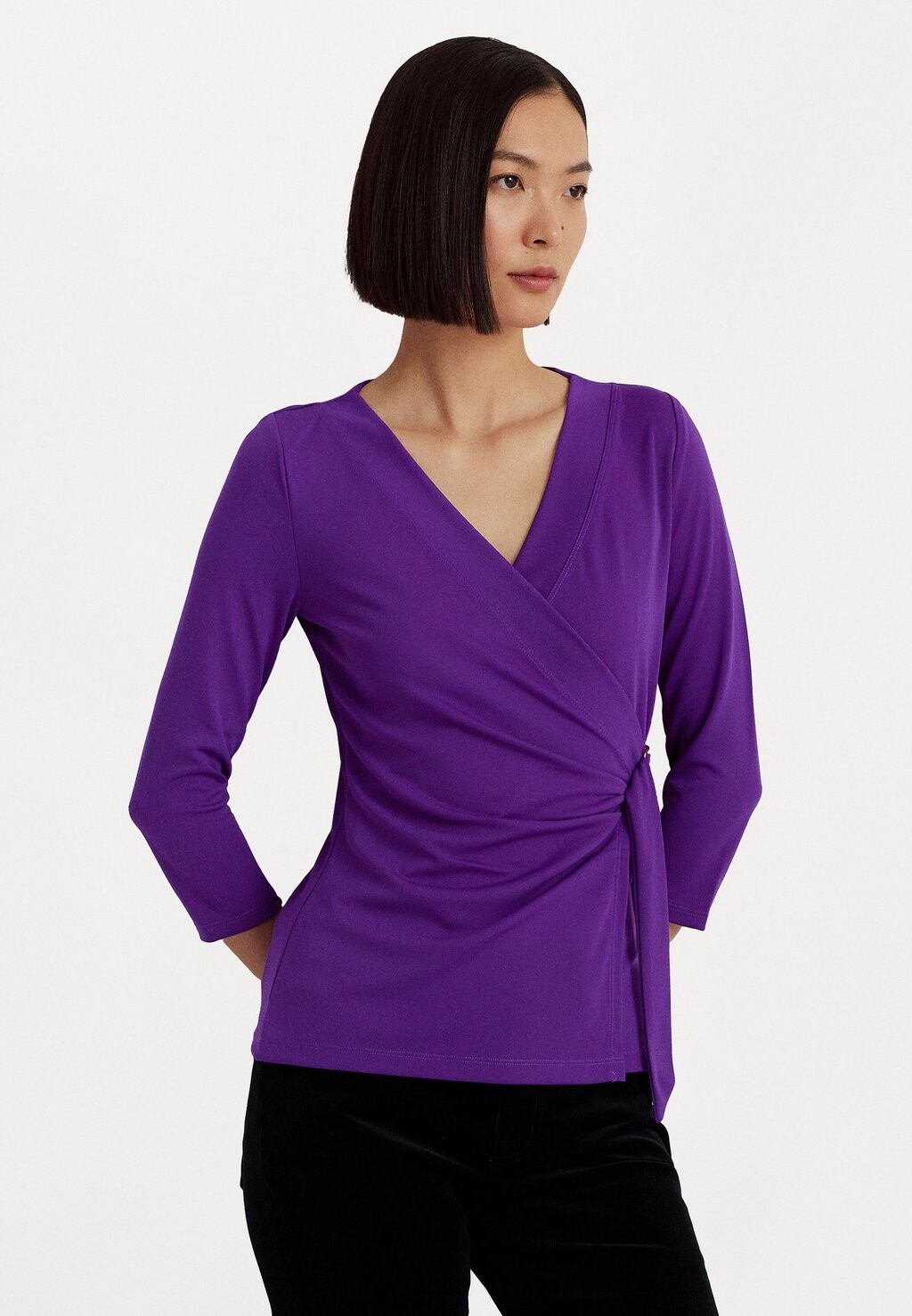 

Блузка Lauren Ralph Lauren JAINAB MID SLEEVE, цвет purple agate