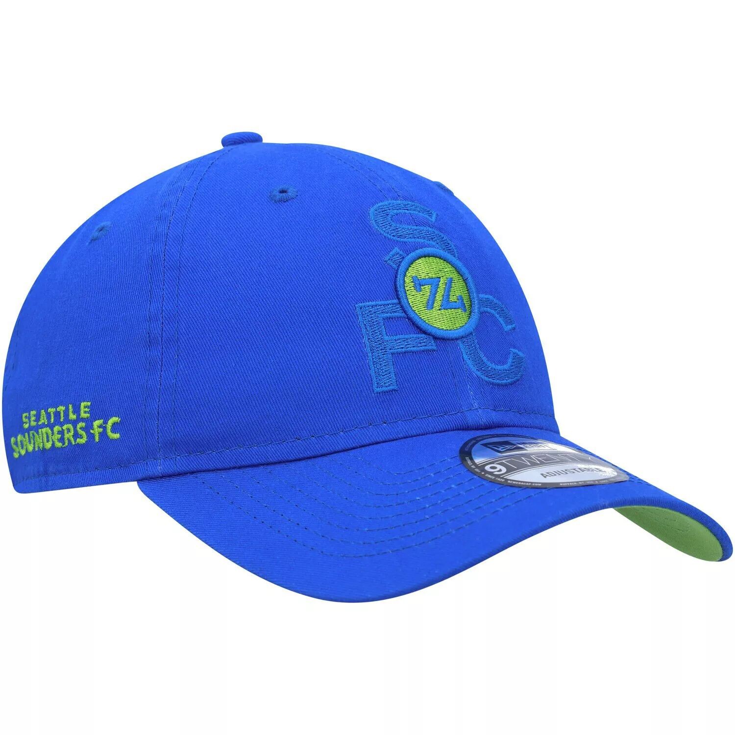 

Мужская регулируемая кепка New Era Blue Seattle Sounders FC Kick Off 9TWENTY