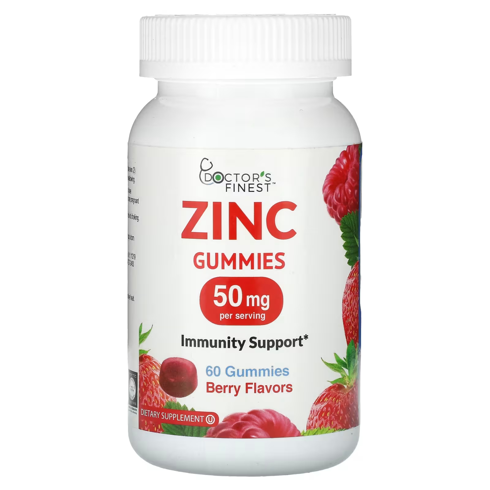 Пищевая добавка Doctor's Finest Zinc Gummies Berry, 60 жевательных конфет