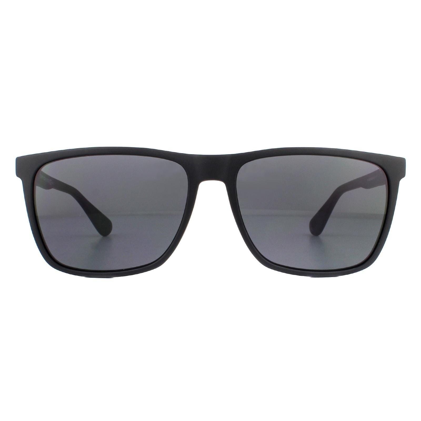 Прямоугольные матовые черные серые солнцезащитные очки Tommy Hilfiger, черный