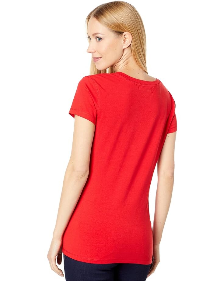 

Футболка U.S. POLO ASSN. Stretch V-Neck Tee, цвет Racing Red
