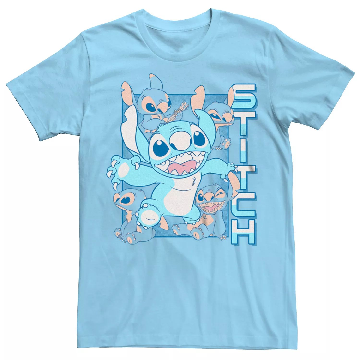 Мужская футболка Disney's Lilo & Stitch Stitch's Many Moods and Faces Licensed Character ripndip many faces sherpa