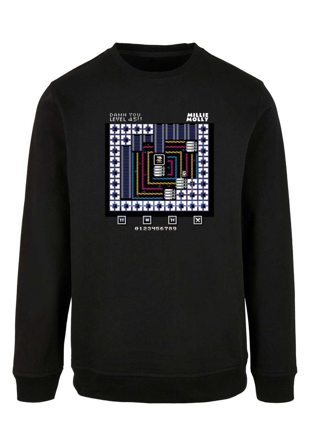 

Пуловер F4NT4STIC Sweatshirt Retro Gaming Level 45, черный