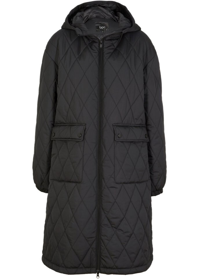 

Стеганое пальто с капюшоном Bpc Bonprix Collection, черный