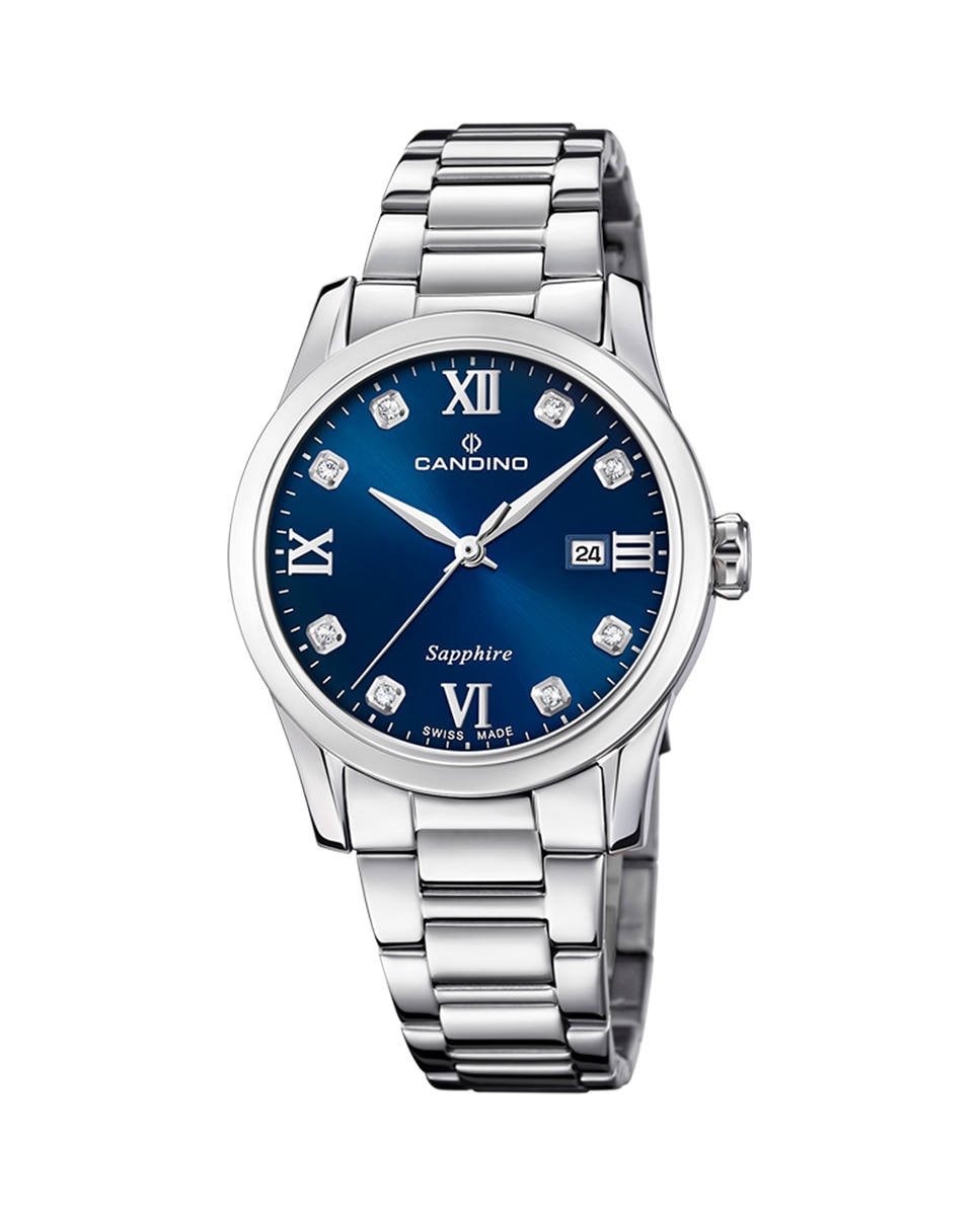 C4738/2 Женские часы Newness из стали с синим циферблатом Candino, серебро часы candino c4634 2