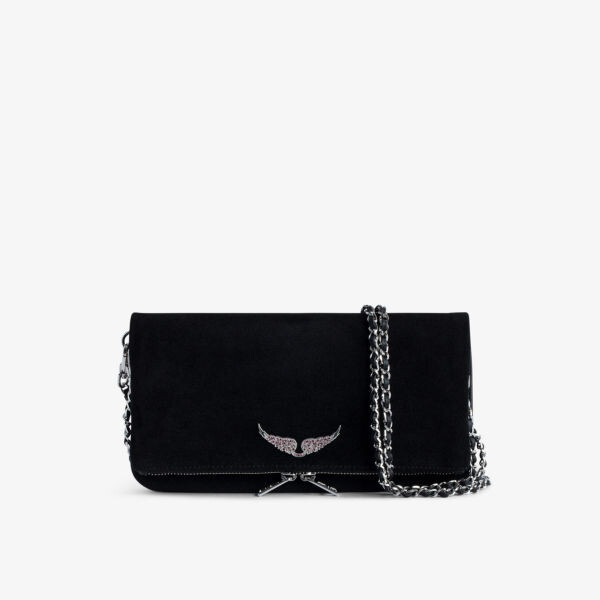 

Замшевый клатч Rock wing с подвеской Zadig&Voltaire, цвет noir