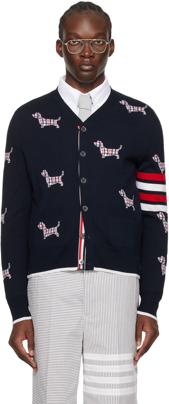 

Темно-синий кардиган Hector Icon Thom Browne