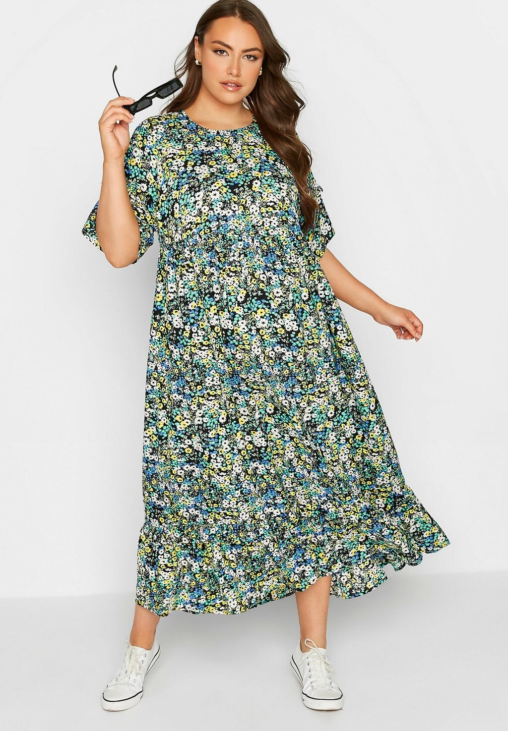 

Длинное платье Yours Clothing, черный