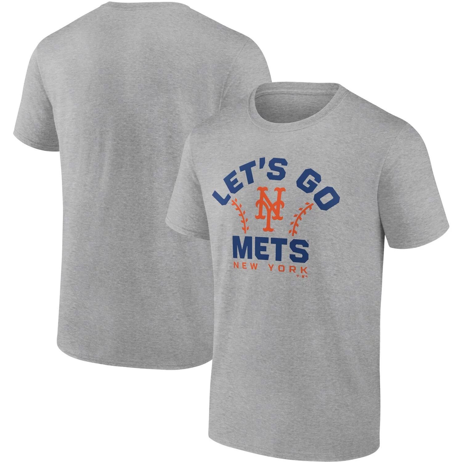 

Мужская серая футболка с логотипом New York Mets Iconic Go for Two Fanatics, Серый